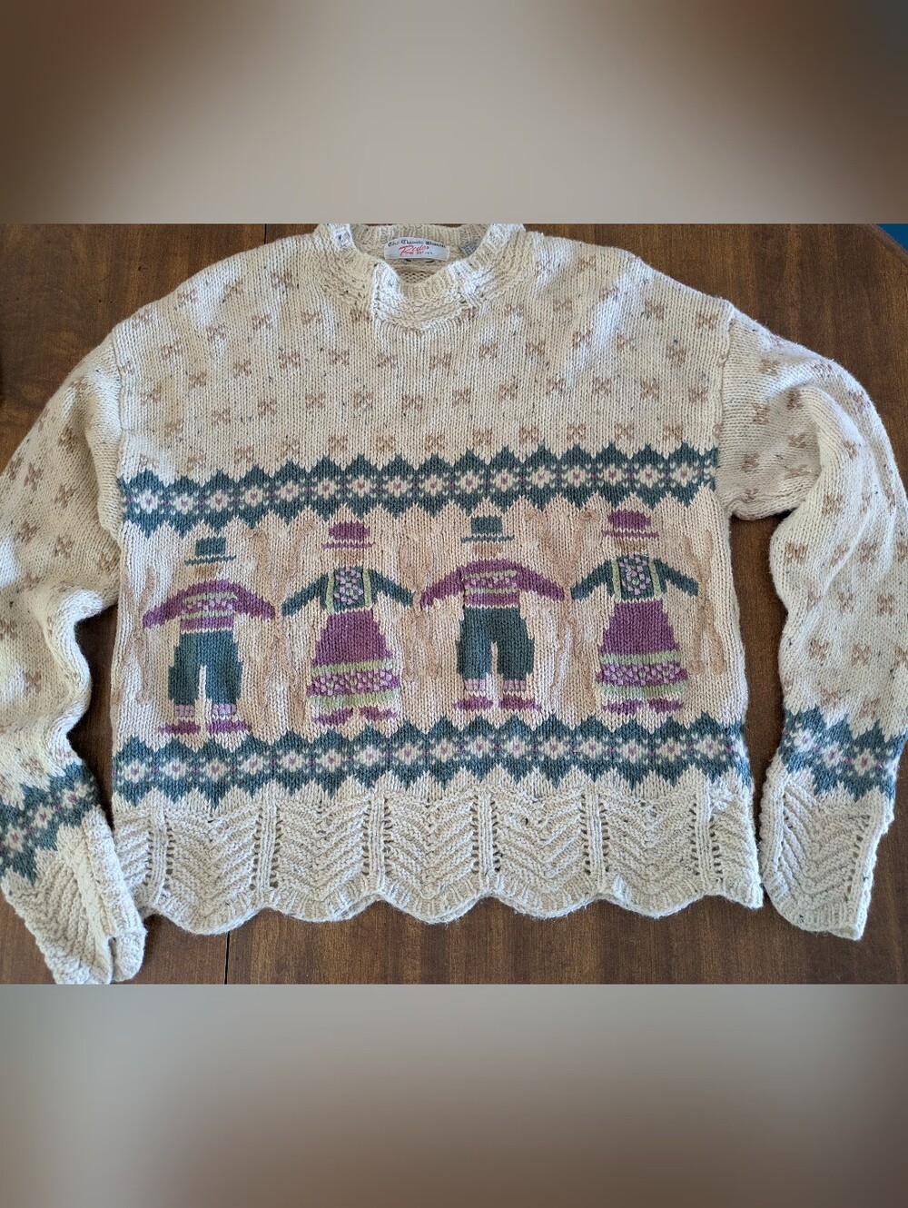 Vintage Rodes Ski Sweater, Fair Isle Cottagecore, Louisville KY upscale Shop